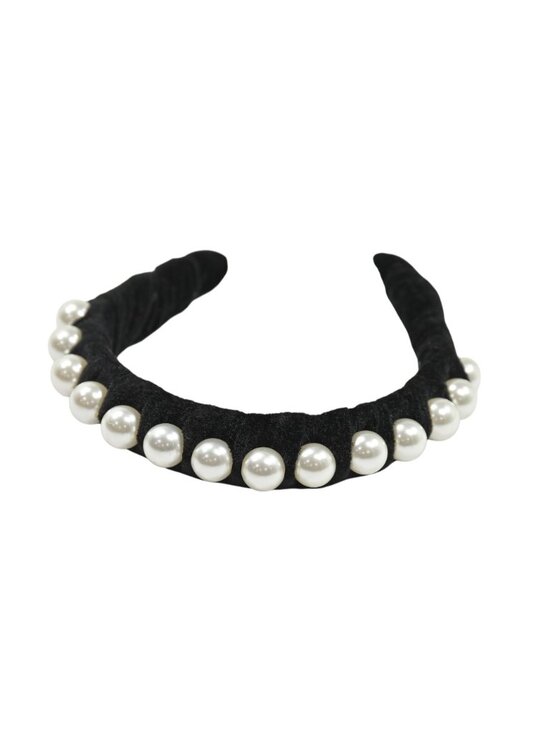 Bluetiful Milano Headband with Maxi Pearls in Black main image 5